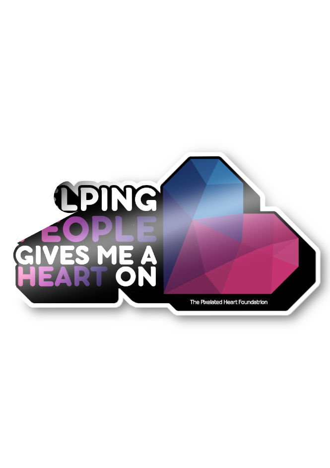 Pixelated Heart Sticker